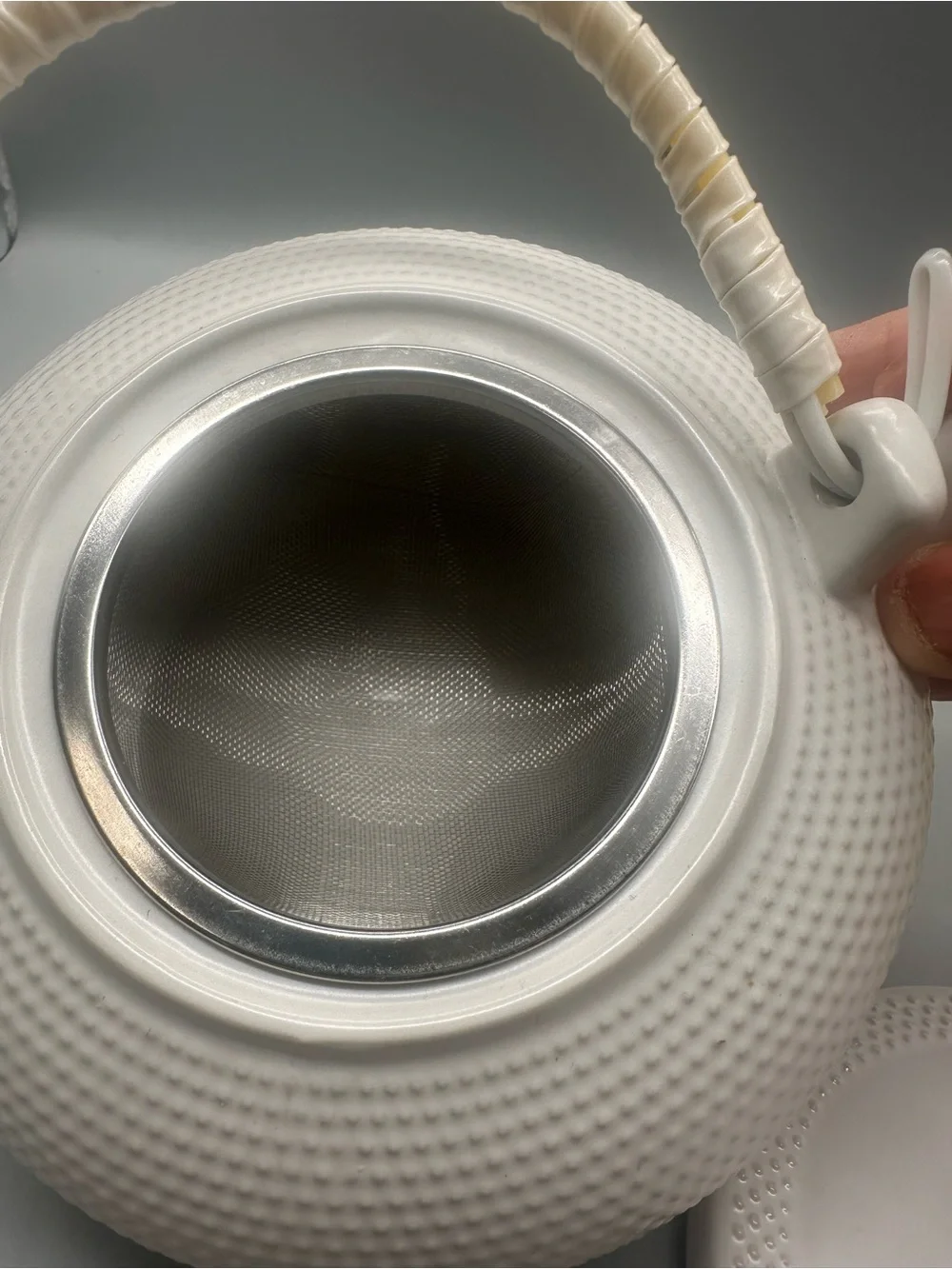 MSRF Design Studio White Ceramic Teapot
